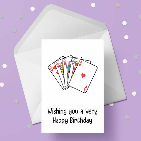 Birthday Card with Playing Cards 08