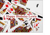 Playing Cards 01 Edible Icing Cake Topper or Ribbon