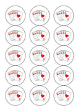 Playing Cards 04 Edible Icing Cake Topper or Ribbon