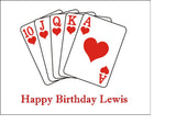 Playing Cards 04 Edible Icing Cake Topper or Ribbon