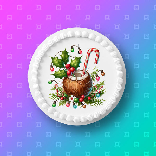 Caribbean Christmas Cake Topper 03