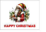Black Santa Christmas Cake Topper