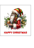 Black Santa Christmas Cake Topper