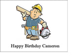 Carpenter Edible Icing Cake Topper or Ribbon
