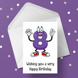 08 8th Birthday 01 Birthday Card with Funny number
