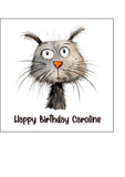 Cat 03 Edible Icing Cake Topper or Ribbon