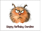 Cat 02 Edible Icing Cake Topper or Ribbon