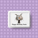 Cat 03 Edible Icing Cake Topper or Ribbon