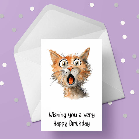 Cat 04 Birthday Card