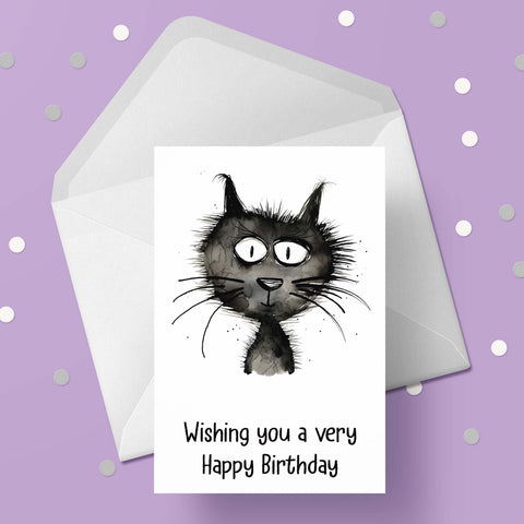 Cat 01 Birthday Card