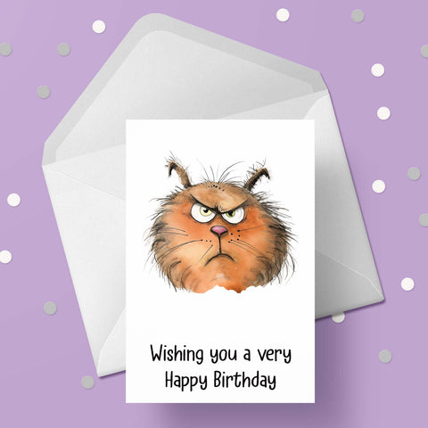 Cat 02 Birthday Card