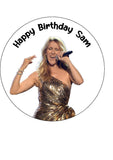 Celine Dion 03 Edible Icing Cake Topper or Ribbon