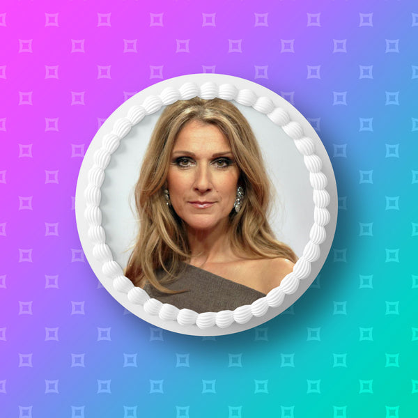 Celine Dion 04 Edible Icing Cake Topper or Ribbon