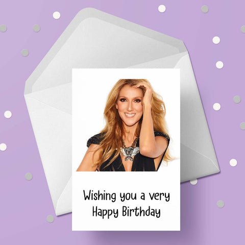 Celine Dion 02 Birthday Card