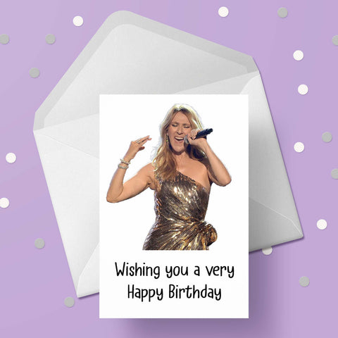 Celine Dion 03 Birthday Card