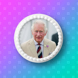 King Charles 05 Edible Icing Cake Topper or Ribbon