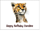 Cheetah 04 Edible Icing Cake Topper or Ribbon
