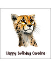 Cheetah 04 Edible Icing Cake Topper or Ribbon