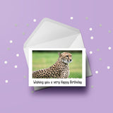 Cheetah 03 Edible Icing Cake Topper or Ribbon