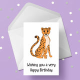 Cheetah 03 Edible Icing Cake Topper or Ribbon