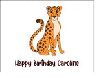 Cheetah 02 Edible Icing Cake Topper or Ribbon