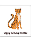 Cheetah 02 Edible Icing Cake Topper or Ribbon