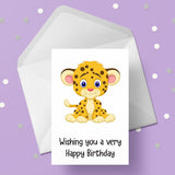 Cheetah 03 Edible Icing Cake Topper or Ribbon