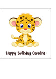 Cheetah 03 Edible Icing Cake Topper or Ribbon