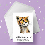 Cheetah 03 Edible Icing Cake Topper or Ribbon