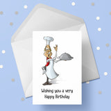 Chef 03 Edible Icing Cake Topper or Ribbon
