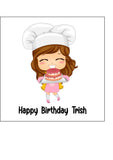 Chef 05 Edible Icing Cake Topper or Ribbon