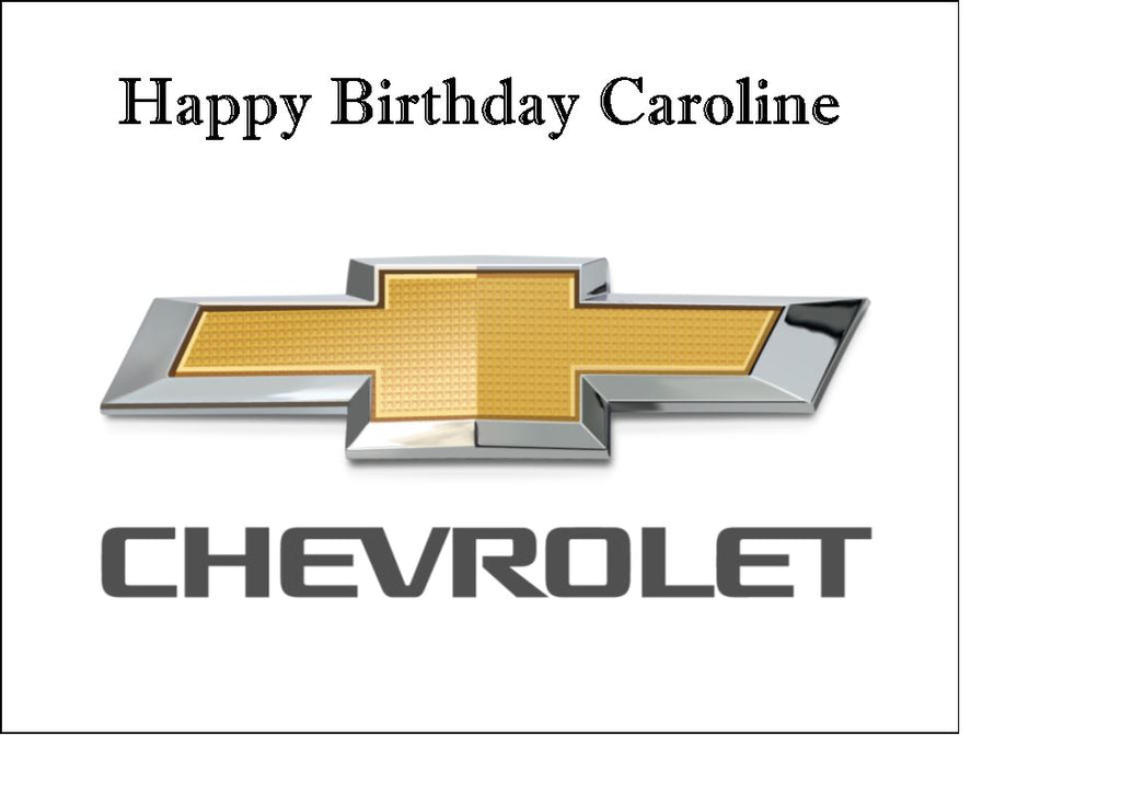 Chevy Ribbon Jpg Chevrolet Logo Edible Icing Cake Topper or Ribbon – the caker online