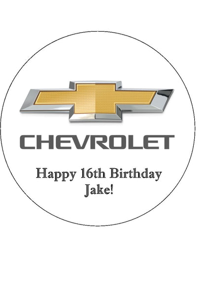 Chevy Ribbon Jpg Chevrolet Logo Edible Icing Cake Topper or Ribbon – the caker online
