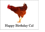 Chicken Edible Icing Cake Topper or Ribbon