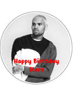 Chris Brown 02 Edible Icing Cake Topper or Ribbon