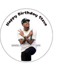 Chris Brown 04 Edible Icing Cake Topper or Ribbon