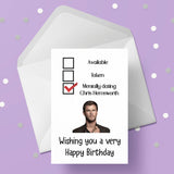 Chris Hemsworth 01 Edible Icing Cake Topper or Ribbon