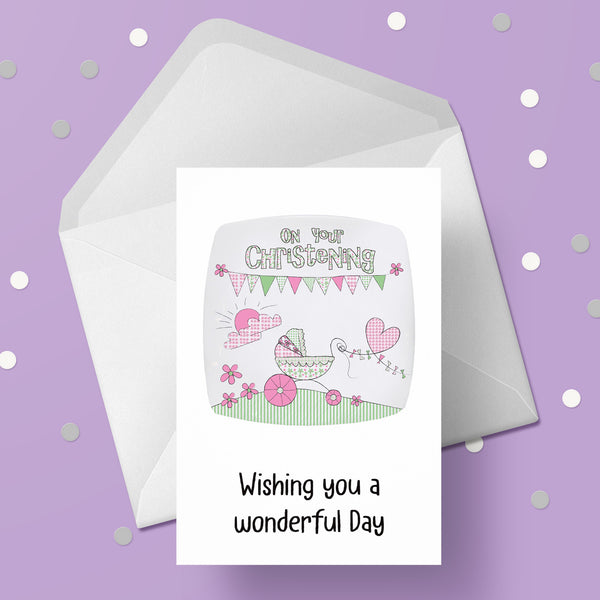 Christening Card 02 - For Girls