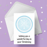 Christening 03 Edible Icing Cake Topper or Ribbon