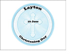 Christening 03 Edible Icing Cake Topper or Ribbon