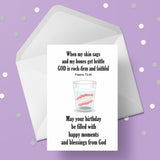 Christian Birthday Card 04 - Funny God is rock-firm