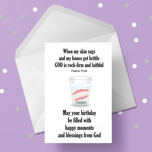 Christian Birthday Card 04 - Funny God is rock-firm