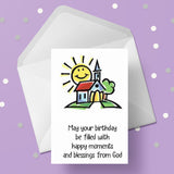 Christian Birthday Card 05 - Church