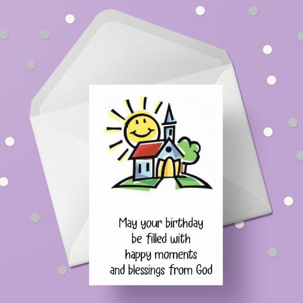 Christian Birthday Card 05 - Church