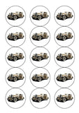 Classic Vintage Car Edible Icing Cake Topper or Ribbon