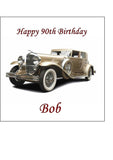 Classic Vintage Car Edible Icing Cake Topper or Ribbon