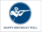 Clay Pigeon Shooting 01 Edible Icing Cake Topper or Ribbon