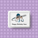 Clay Pigeon Shooting 02 Edible Icing Cake Topper or Ribbon