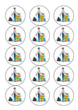 Cleaner 02 Edible Icing Cake Topper or Ribbon (Male)