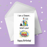 Cleaner 02 Edible Icing Cake Topper or Ribbon (Male)